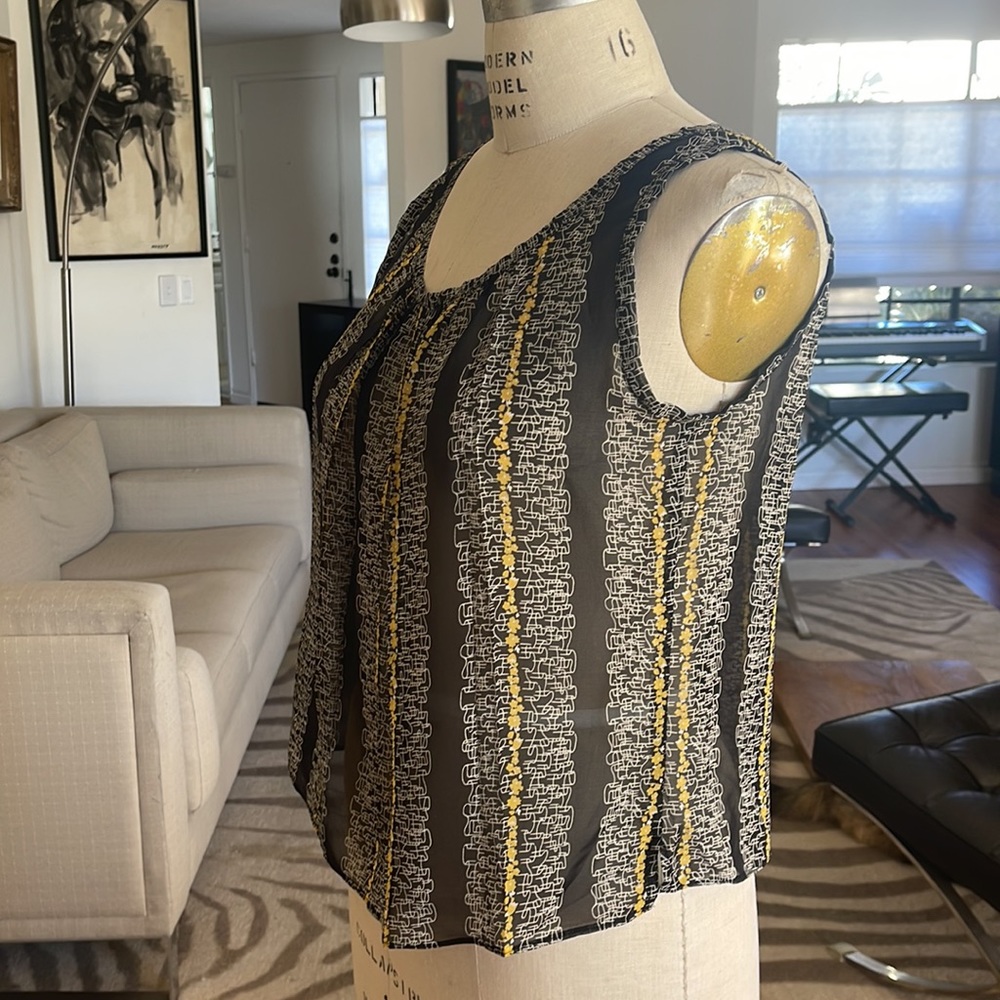 Vintage-esque chiffon blouse, 30s style, size large - Picture 6 of 7